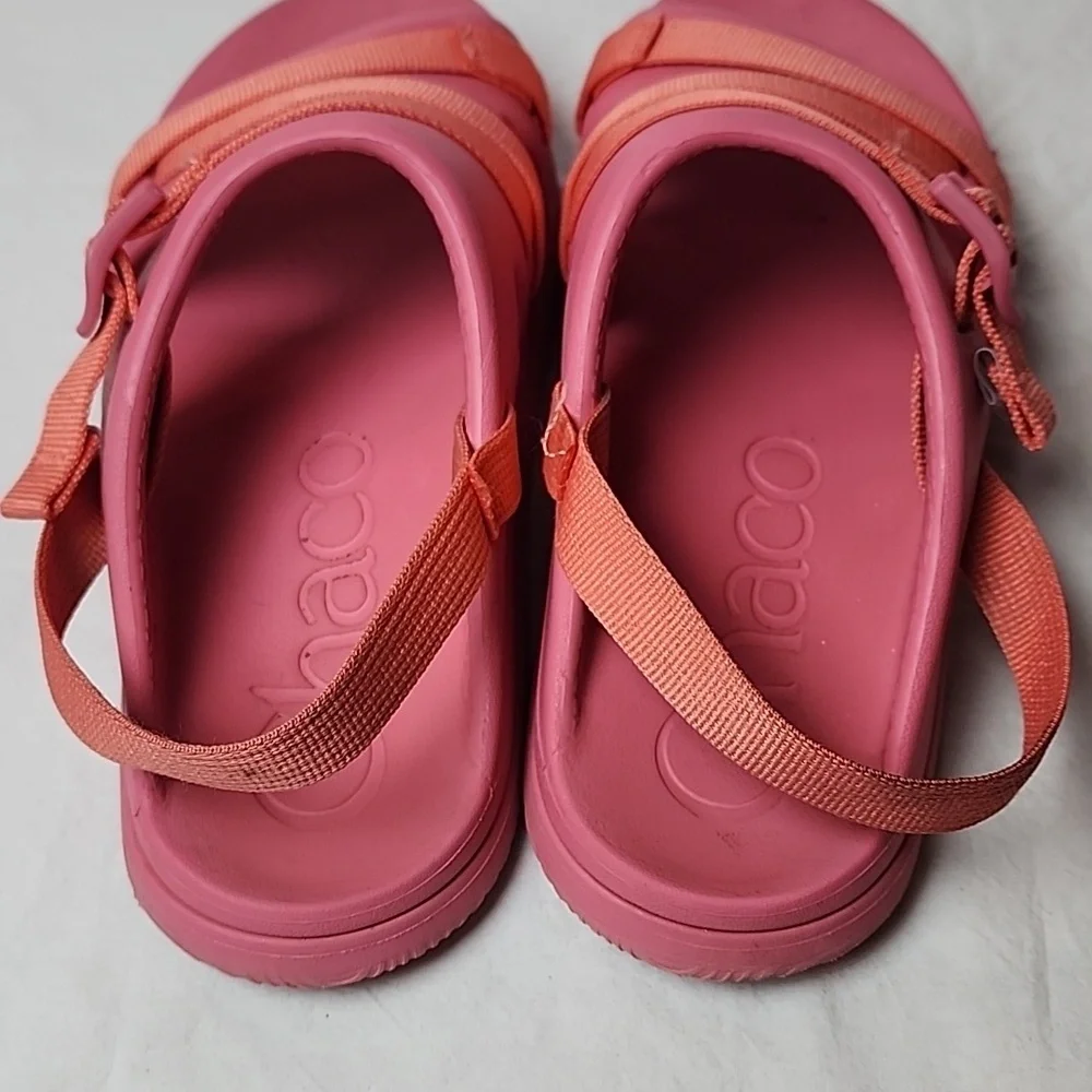Chaco Youth Pink and Orange Sandals Size 6